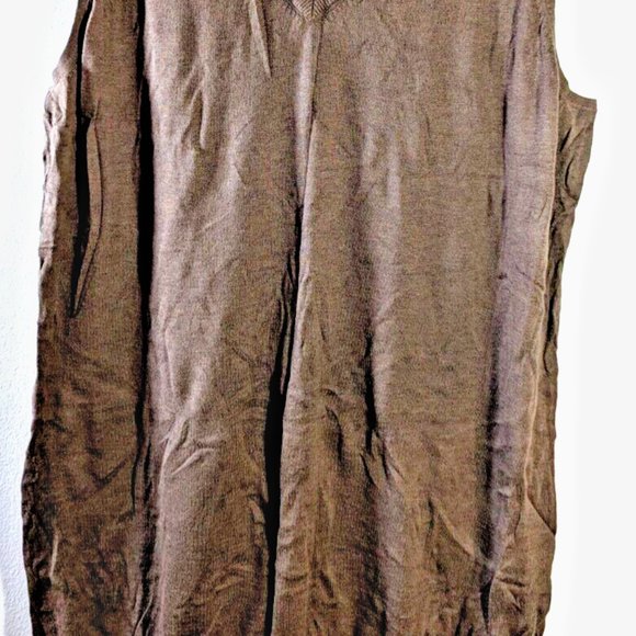 URBAN Cotton Company Woman’s Knit Sweater Shell Top Vest Brown Sleeveles… - Picture 6 of 9